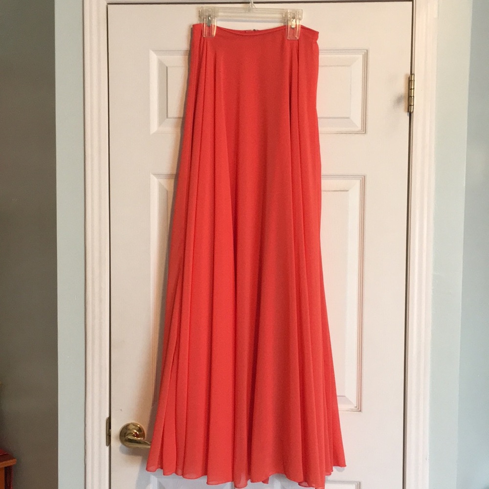 Salmon Chiffon Photo-op Skirt 0